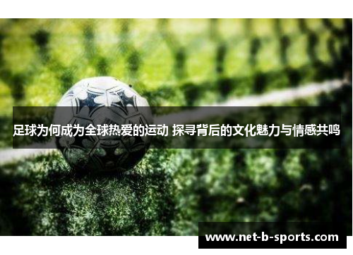 足球为何成为全球热爱的运动 探寻背后的文化魅力与情感共鸣 足球为何成为全球热爱的运动 探寻背后的文化魅力与情感共鸣